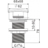 Mexen korek klik-klak kwadratowy, chrom - 79916-00