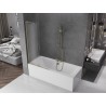 Mexen Velar L parawan nawannowy 2-skrzydłowy rozsuwany 90 x 150 cm, szron, złoty - 896-090-003-31-50