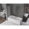 Mexen Velar L parawan nawannowy 2-skrzydłowy rozsuwany 95 x 150 cm, szron, złoty szczotkowany - 896-095-003-31-55