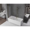 Mexen Velar L parawan nawannowy 2-skrzydłowy rozsuwany 100 x 150 cm, szron, złoty - 896-100-003-31-50