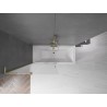 Mexen Velar L parawan nawannowy 2-skrzydłowy rozsuwany 100 x 150 cm, szron, złoty szczotkowany - 896-100-003-31-55