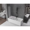 Mexen Velar L parawan nawannowy 2-skrzydłowy rozsuwany 100 x 150 cm, szron, gun gray szczotkowany - 896-100-003-31-66