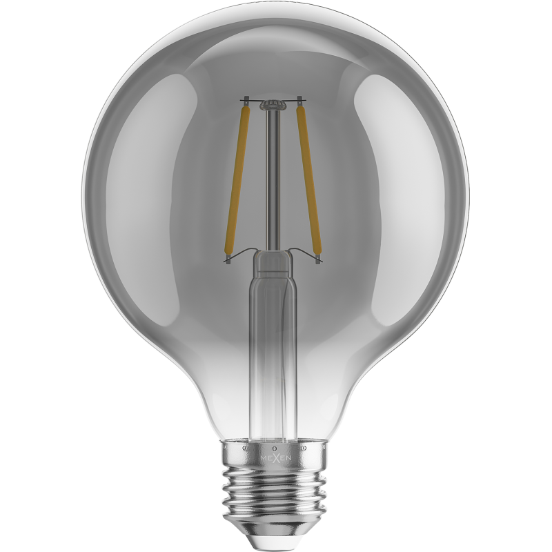 Mexen Vintis żarówka filament LED E27, G95, 2W, Ciepła - 2200K, 150 lm, smoke - L157-E27-0222-70