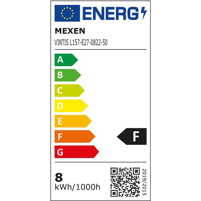 Mexen Vintis żarówka filament LED E27, G95, 8W, Ciepła - 2200K, 750 lm, amber - L157-E27-0822-50