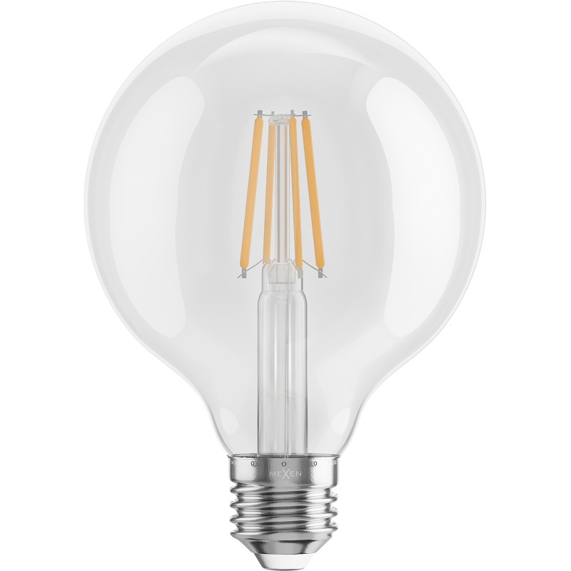 Mexen Vintis żarówka filament LED E27, G95, 4W, Ciepła - 2700K, 470 lm, clear - L157-E27-0427-00