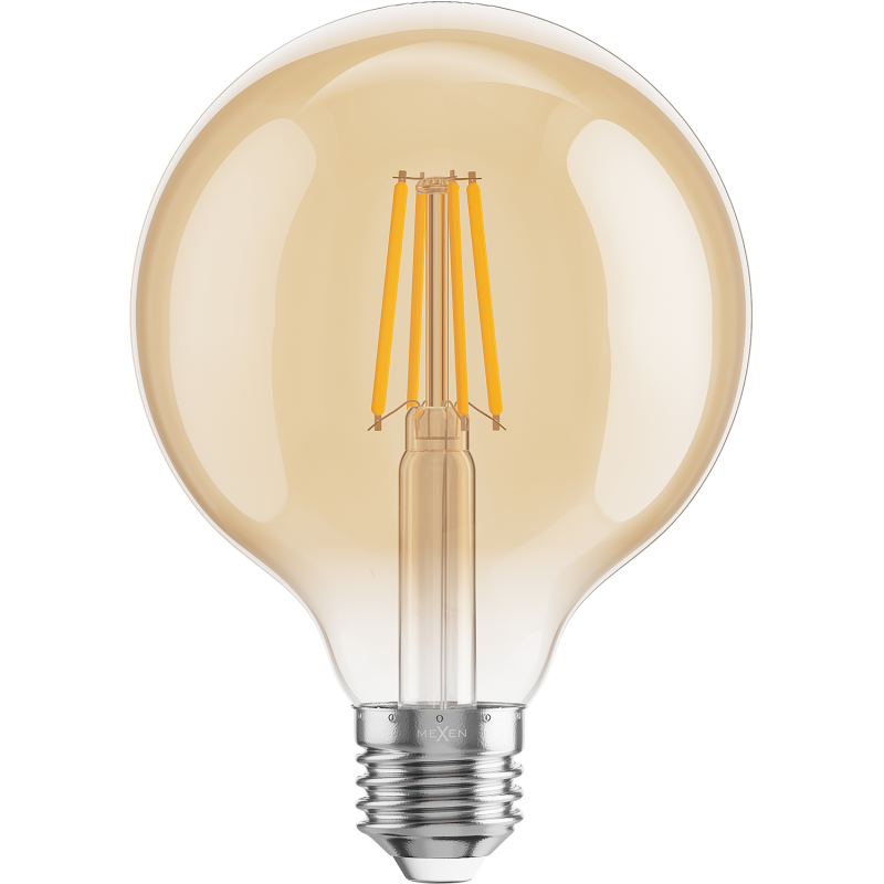 Mexen Vintis żarówka filament LED E27, G95, 4W, Ciepła - 2700K, 400 lm, amber - L157-E27-0427-50