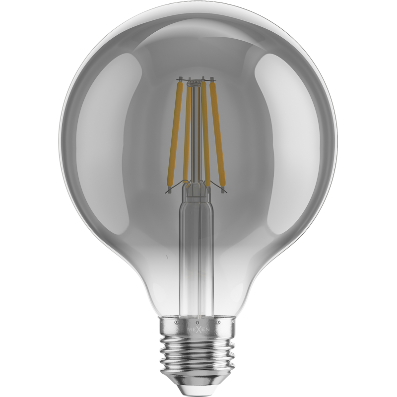 Mexen Vintis żarówka filament LED E27, G95, 6W, Ciepła - 2700K, 510 lm, smoke - L157-E27-0627-70
