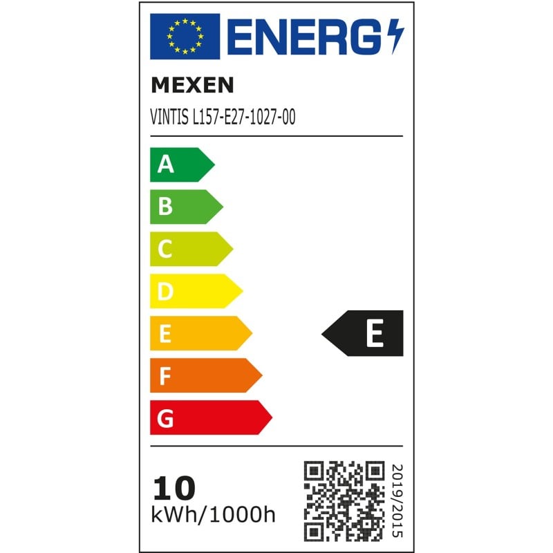 Mexen Vintis żarówka filament LED E27, G95, 10W, Ciepła - 2700K, 1320 lm, clear - L157-E27-1027-00
