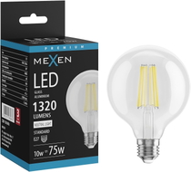 Mexen Vintis żarówka filament LED E27, G95, 10W, Neutralna - 4000K, 1320 lm, clear - L157-E27-1040-00