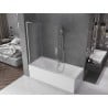 Mexen Velar L parawan nawannowy 2-skrzydłowy rozsuwany 120 x 150 cm, szron, chrom - 896-120-003-31-01