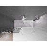 Mexen Velar L parawan nawannowy 2-skrzydłowy rozsuwany 75 x 150 cm, grafit, biały - 896-075-003-41-20