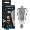 Mexen Vintis żarówka filament LED E27, ST64, 4W, Ciepła - 2200K, 300 lm, smoke - L152-E27-0422-70
