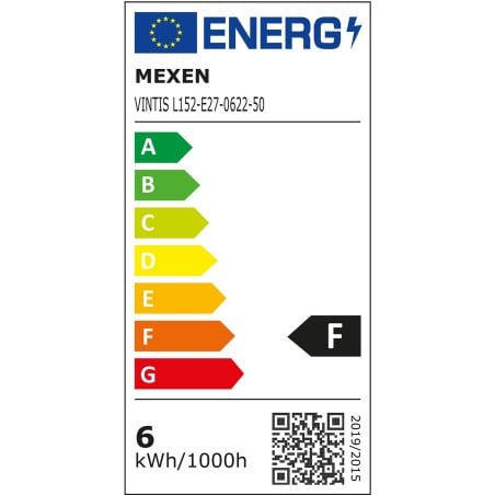 Mexen Vintis żarówka filament LED E27, ST64, 6W, Ciepła - 2200K, 600 lm, amber - L152-E27-0622-50