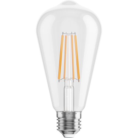 Mexen Vintis żarówka filament LED E27, ST64, 8W, Ciepła - 2200K, 1055 lm, clear - L152-E27-0822-00