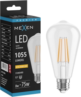 Mexen Vintis żarówka filament LED E27, ST64, 8W, Ciepła - 2200K, 1055 lm, clear - L152-E27-0822-00