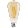 Mexen Vintis żarówka filament LED E27, ST64, 8W, Ciepła - 2200K, 750 lm, amber - L152-E27-0822-50
