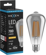 Mexen Vintis żarówka filament LED E27, ST64, 10W, Ciepła - 2200K, 780 lm, smoke - L152-E27-1022-70