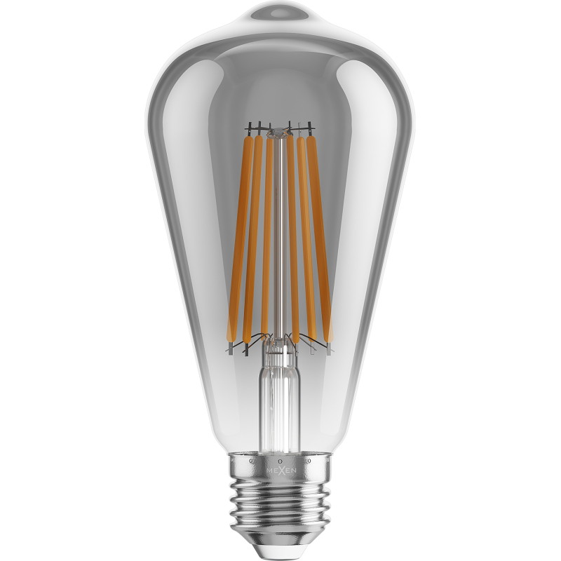 Mexen Vintis żarówka filament LED E27, ST64, 10W, Ciepła - 2200K, 780 lm, smoke - L152-E27-1022-70