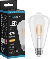 Mexen Vintis żarówka filament LED E27, ST64, 4W, Ciepła - 2700K, 470 lm, clear - L152-E27-0427-00