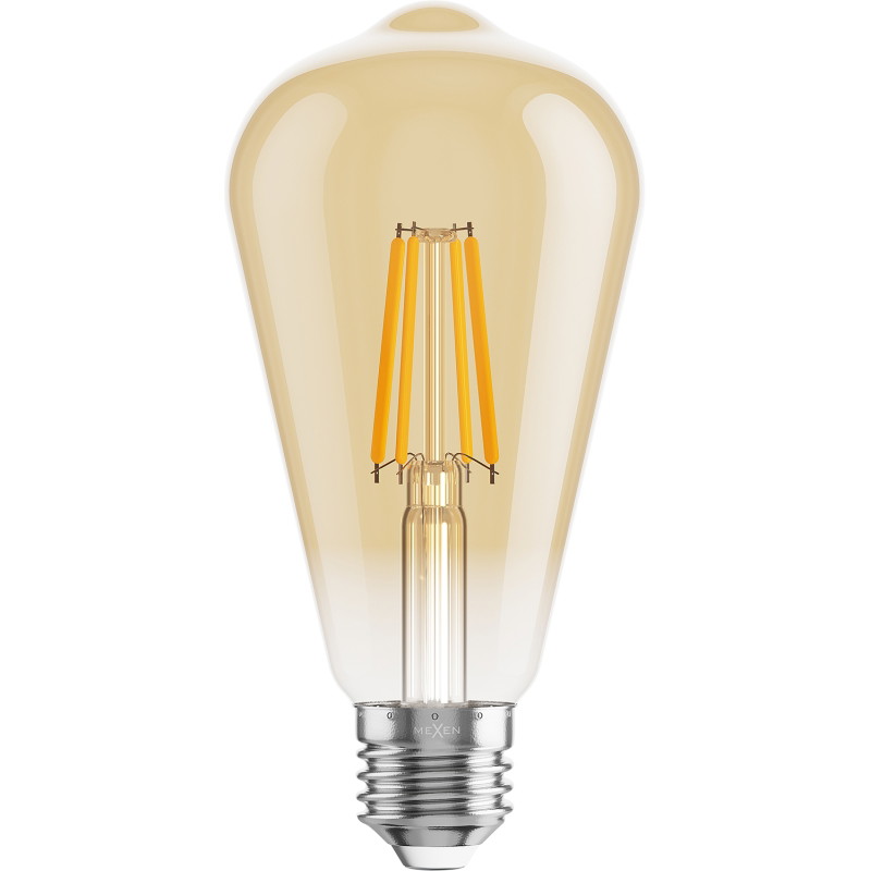Mexen Vintis żarówka filament LED E27, ST64, 4W, Ciepła - 2700K, 400 lm, amber - L152-E27-0427-50
