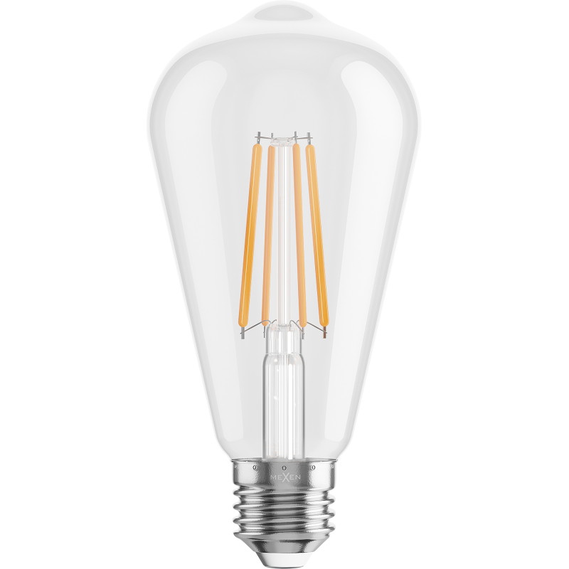 Mexen Vintis żarówka filament LED E27, ST64, 8W, Ciepła - 2700K, 1055 lm, clear - L152-E27-0827-00