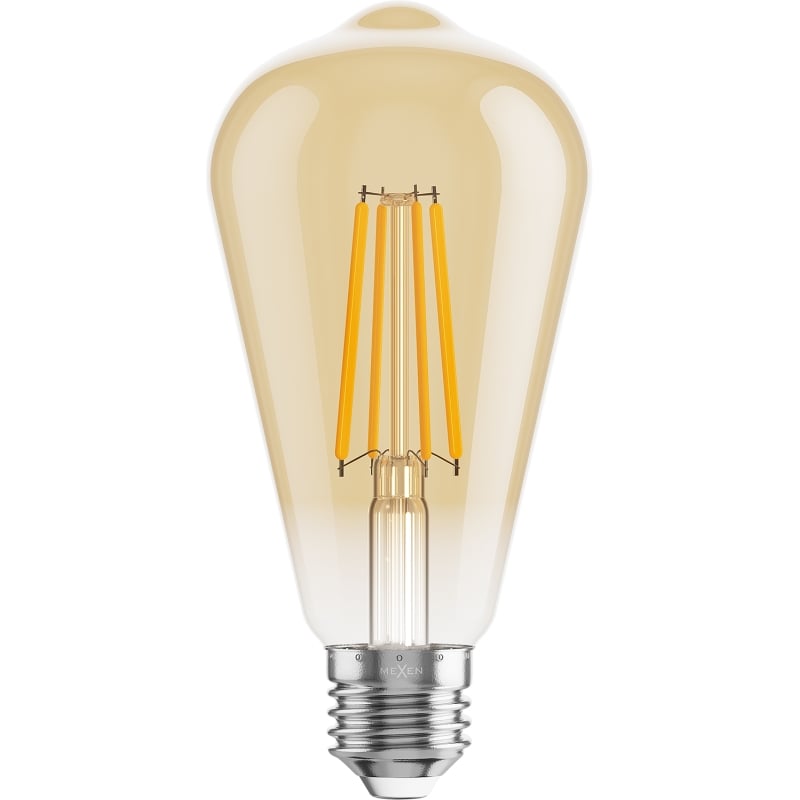Mexen Vintis żarówka filament LED E27, ST64, 8W, Ciepła - 2700K, 750 lm, amber - L152-E27-0827-50