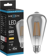 Mexen Vintis żarówka filament LED E27, ST64, 8W, Ciepła - 2700K, 680 lm, smoke - L152-E27-0827-70