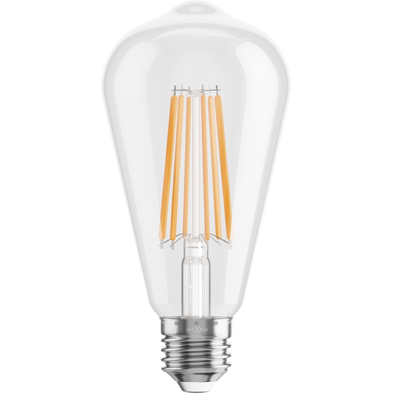 Mexen Vintis żarówka filament LED E27, ST64, 10W, Ciepła - 2700K, 1320 lm, clear - L152-E27-1027-00