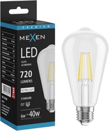 Mexen Vintis żarówka filament LED E27, ST64, 6W, Neutralna - 4000K, 720 lm, clear - L152-E27-0640-00