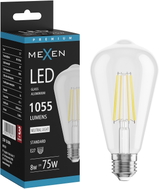 Mexen Vintis żarówka filament LED E27, ST64, 8W, Neutralna - 4000K, 1055 lm, clear - L152-E27-0840-00