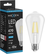 Mexen Vintis żarówka filament LED E27, ST64, 4W, Zimna - 6500K, 470 lm, clear - L152-E27-0465-00