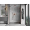 Mexen Mist-H drzwi prysznicowe uchylne prawe 130 cm, transparent, miedź szczotkowana - 8A5-130-001-65-00-P