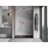 Mexen Mist-H drzwi prysznicowe uchylne prawe 140 cm, transparent, miedź szczotkowana - 8A5-140-001-65-00-P