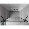 Mexen Mist-H drzwi prysznicowe uchylne lewe 125 cm, transparent, czarne - 8A5-125-001-70-00-L