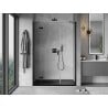 Mexen Mist-H drzwi prysznicowe uchylne lewe 125 cm, transparent, czarne - 8A5-125-001-70-00-L