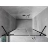Mexen Mist-H drzwi prysznicowe uchylne lewe 135 cm, transparent, czarne - 8A5-135-001-70-00-L