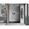 Mexen Mist-H drzwi prysznicowe uchylne prawe 125 cm, transparent, czarne - 8A5-125-001-70-00-P