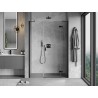 Mexen Mist-H drzwi prysznicowe uchylne prawe 145 cm, transparent, czarne - 8A5-145-001-70-00-P