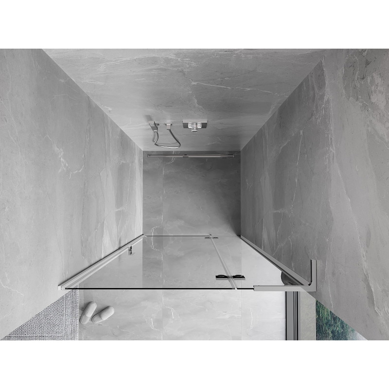 Mexen Mist-H L drzwi prysznicowe uchylne prawe 120 cm, transparent, chrom - 8A5L-120-000-01-00-P