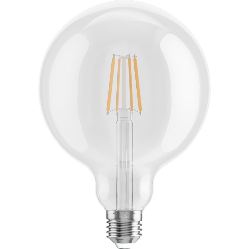 Mexen Vintis żarówka filament LED E27, G125, 6W, Ciepła - 2700K, 720 lm, clear - L158-E27-0627-00