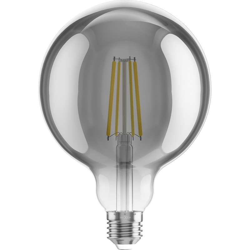 Mexen Vintis żarówka filament LED E27, G125, 8W, Ciepła - 2700K, 680 lm, smoke - L158-E27-0827-70