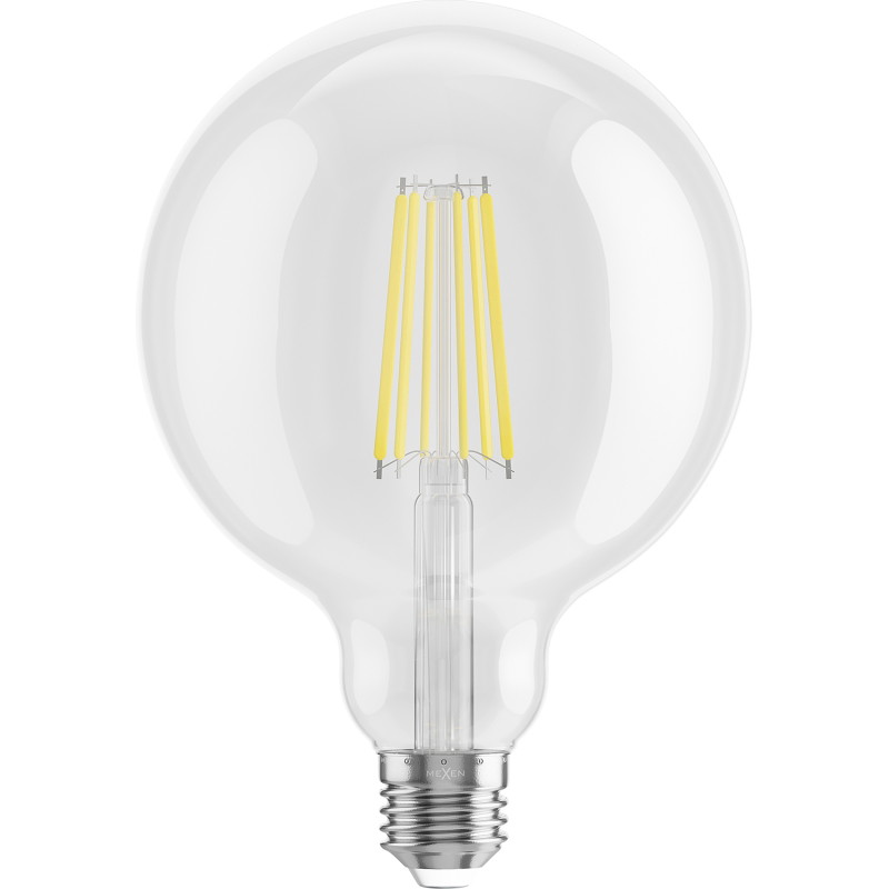 Mexen Vintis żarówka filament LED E27, G125, 12W, Neutralna - 4000K, 1560 lm, clear - L158-E27-1240-00