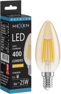 Mexen Vintis żarówka filament LED E14, C35, 4W, Ciepła - 2200K, 400 lm, amber - L154-E14-0422-50