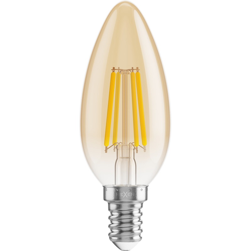 Mexen Vintis żarówka filament LED E14, C35, 6W, Ciepła - 2200K, 600 lm, amber - L154-E14-0622-50