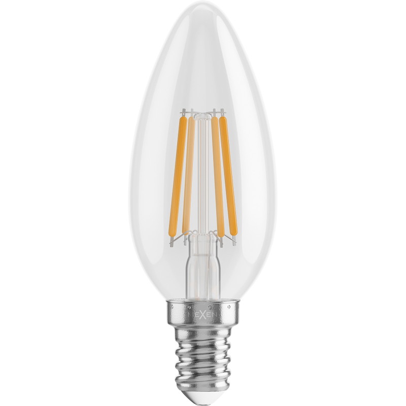 Mexen Vintis żarówka filament LED E14, C35, 6W, Ciepła - 2700K, 720 lm, clear - L154-E14-0627-00