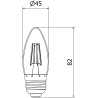 Mexen Vintis żarówka filament LED E27, C35, 6W, Neutralna - 4000K, 720 lm, clear - L154-E27-0640-00