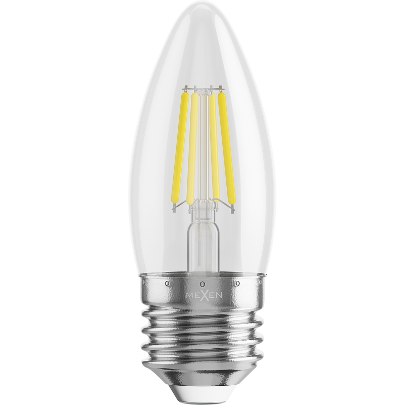 Mexen Vintis żarówka filament LED E27, C35, 6W, Neutralna - 4000K, 720 lm, clear - L154-E27-0640-00