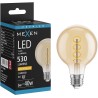 Mexen Vintis żarówka filament spirala LED E27, G80, 6W, Ciepła - 2200K, 530 lm, amber - L165-E27-0622-50