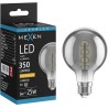 Mexen Vintis żarówka filament spirala LED E27, G80, 6W, Ciepła - 2200K, 350 lm, smoke - L165-E27-0622-70