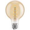 Mexen Vintis żarówka filament spirala LED E27, G80, 6W, Ciepła - 2700K, 530 lm, amber - L165-E27-0627-50